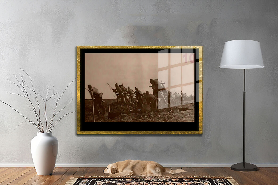 Gazi Mustafa Kemal Atatürk ÖZEL SERİ^# Miyrem  Design Cam Tablo Model: 618