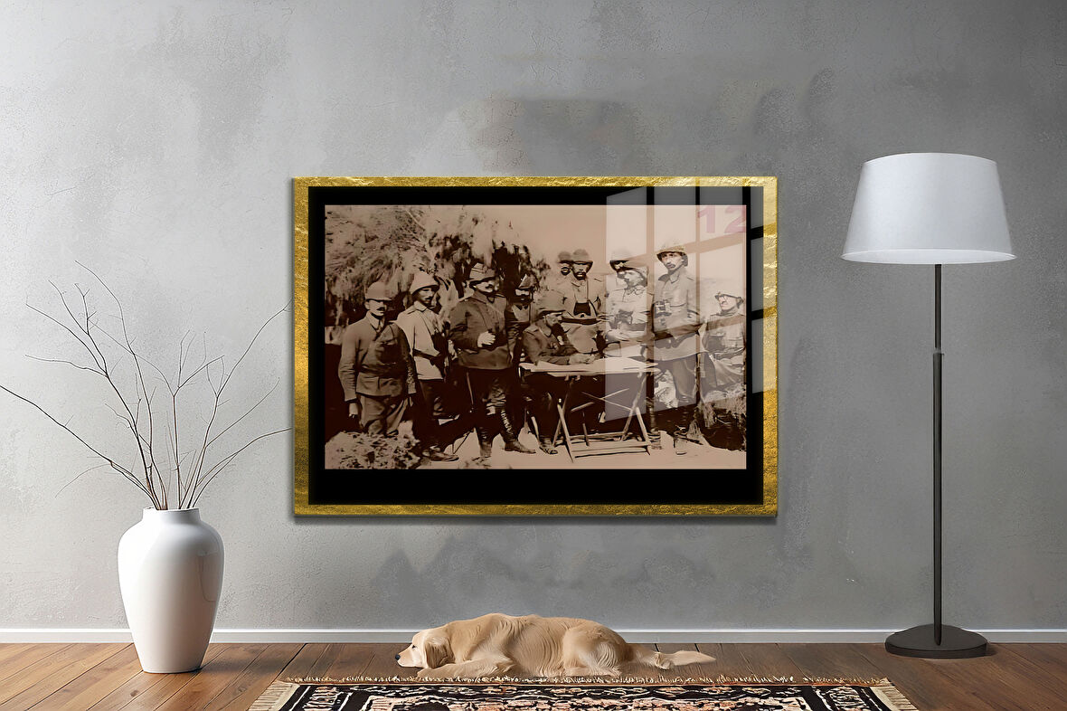 Gazi Mustafa Kemal Atatürk ÖZEL SERİ^# Miyrem  Design Cam Tablo Model: 621