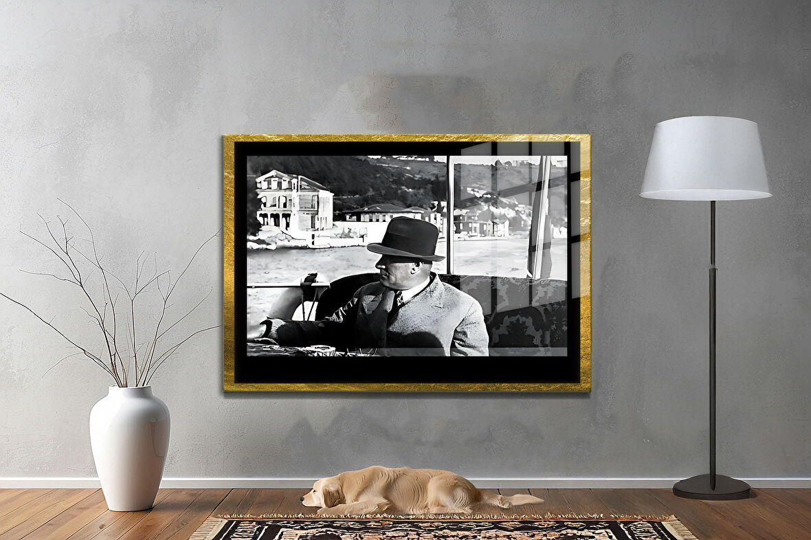 Gazi Mustafa Kemal Atatürk ÖZEL SERİ^# Miyrem  Design Cam Tablo Model: 624