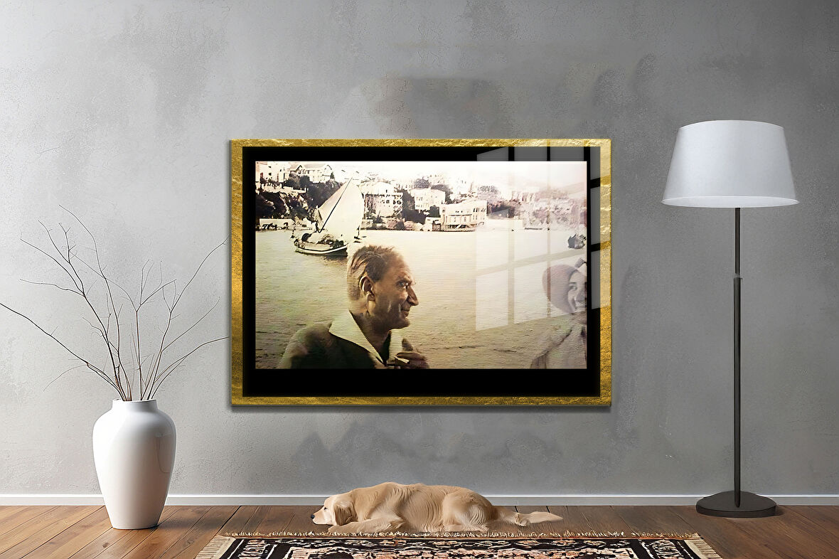 Gazi Mustafa Kemal Atatürk ÖZEL SERİ^# Miyrem  Design Cam Tablo Model: 628