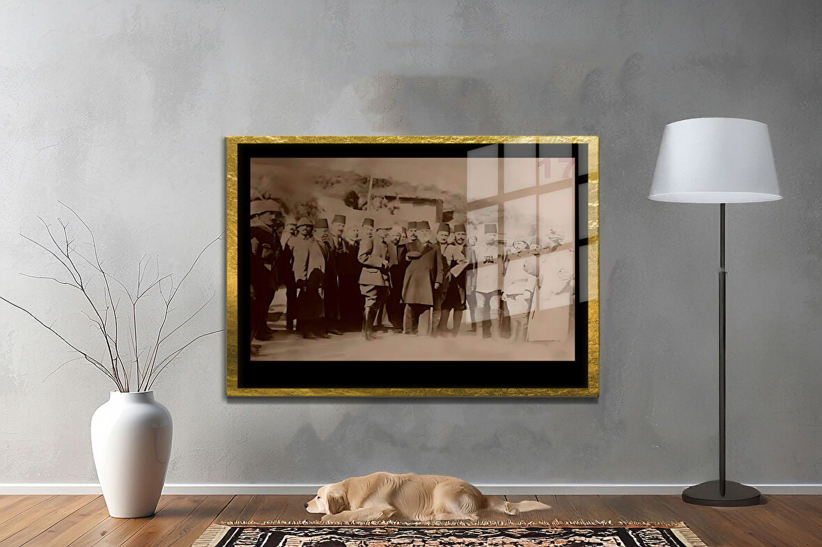 Gazi Mustafa Kemal Atatürk ÖZEL SERİ^# Miyrem  Design Cam Tablo Model: 629