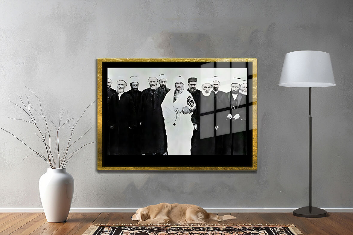 Gazi Mustafa Kemal Atatürk ÖZEL SERİ^# Miyrem  Design Cam Tablo Model: 630
