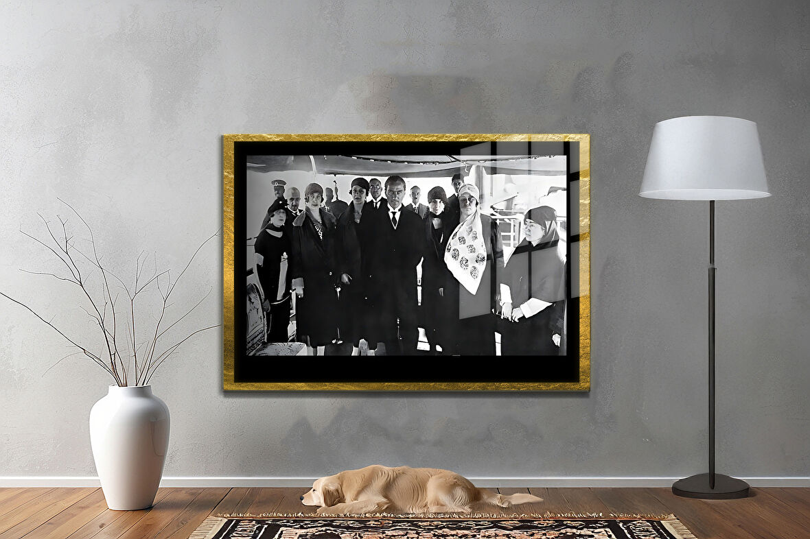 Gazi Mustafa Kemal Atatürk ÖZEL SERİ^# Miyrem  Design Cam Tablo Model: 638