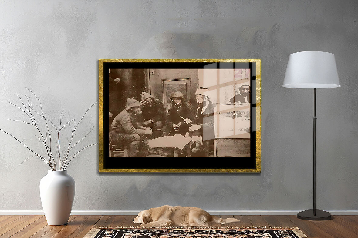 Gazi Mustafa Kemal Atatürk ÖZEL SERİ^# Miyrem  Design Cam Tablo Model: 647