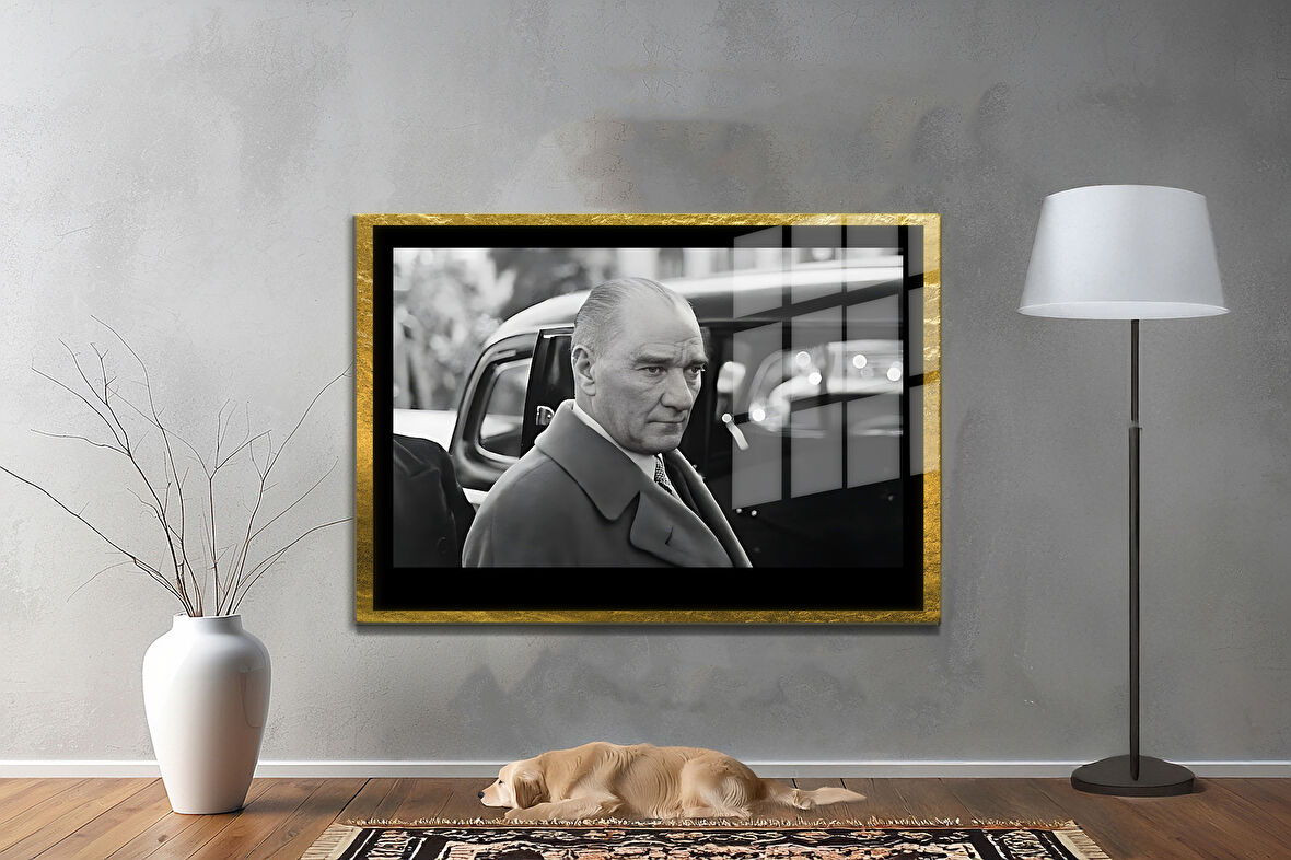 Gazi Mustafa Kemal Atatürk ÖZEL SERİ^# Miyrem  Design Cam Tablo Model: 648