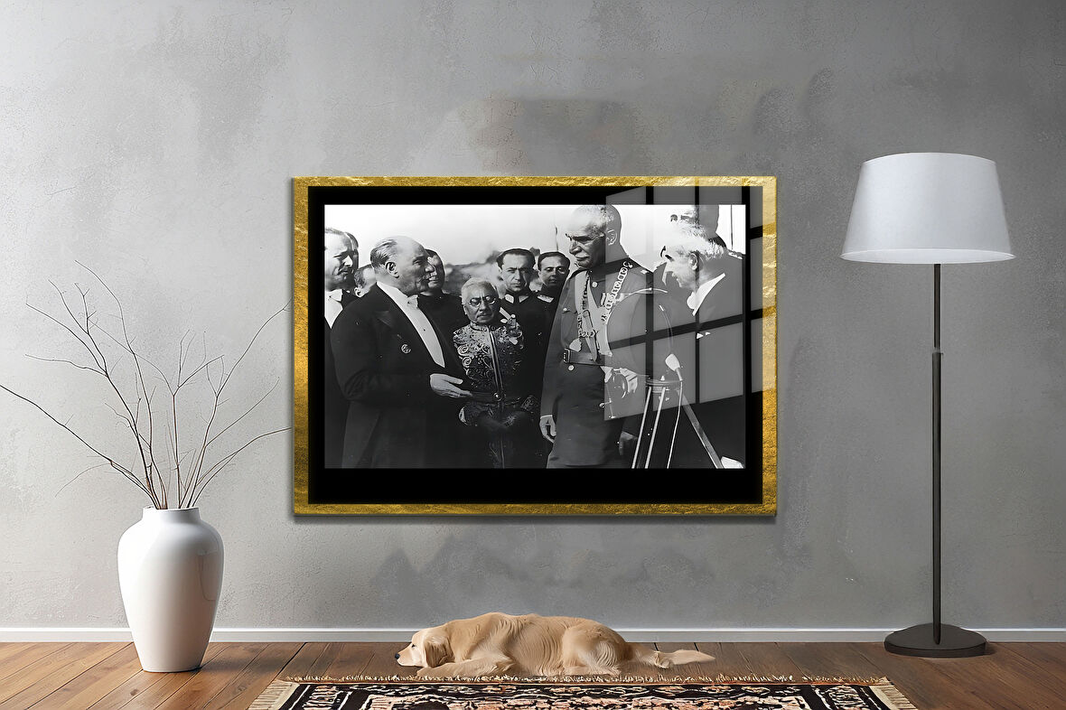 Gazi Mustafa Kemal Atatürk ÖZEL SERİ^# Miyrem  Design Cam Tablo Model: 650
