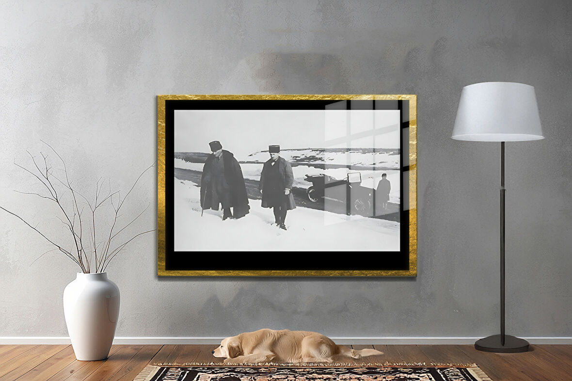 Gazi Mustafa Kemal Atatürk ÖZEL SERİ^# Miyrem  Design Cam Tablo Model: 660