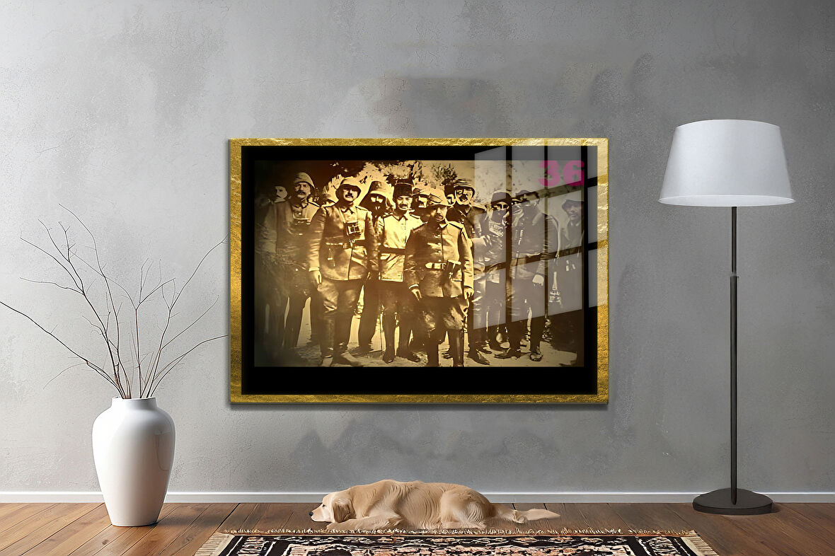 Gazi Mustafa Kemal Atatürk ÖZEL SERİ^# Miyrem  Design Cam Tablo Model: 663