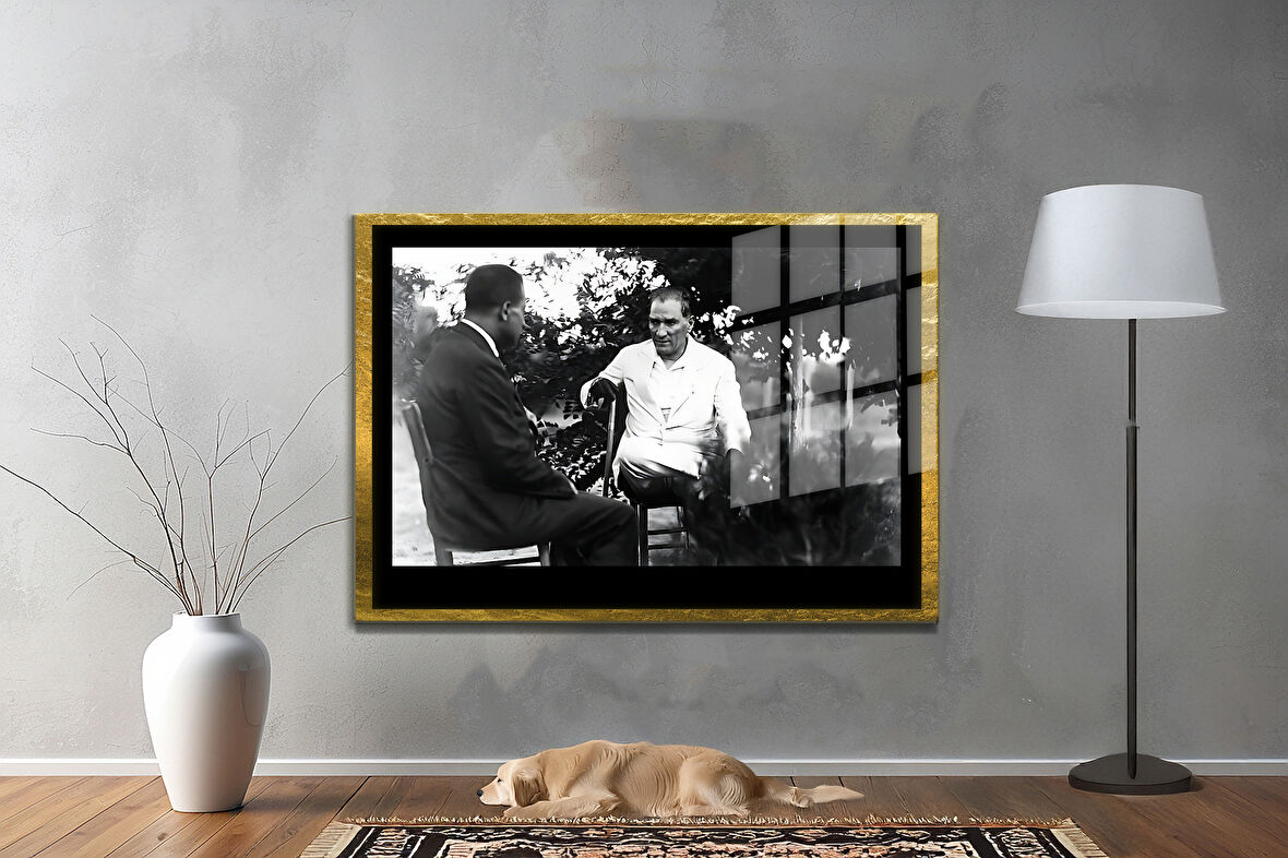 Gazi Mustafa Kemal Atatürk ÖZEL SERİ^# Miyrem  Design Cam Tablo Model: 666