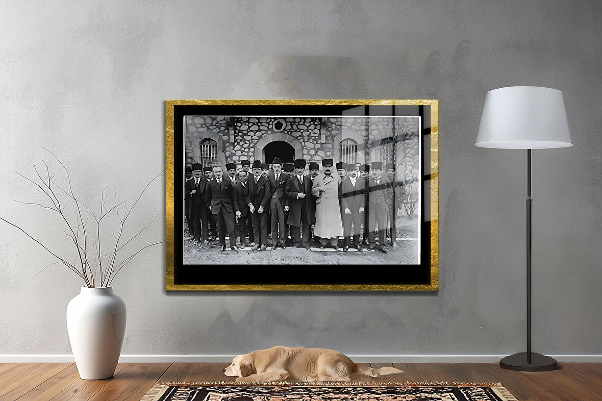 Gazi Mustafa Kemal Atatürk ÖZEL SERİ^# Miyrem  Design Cam Tablo Model: 670