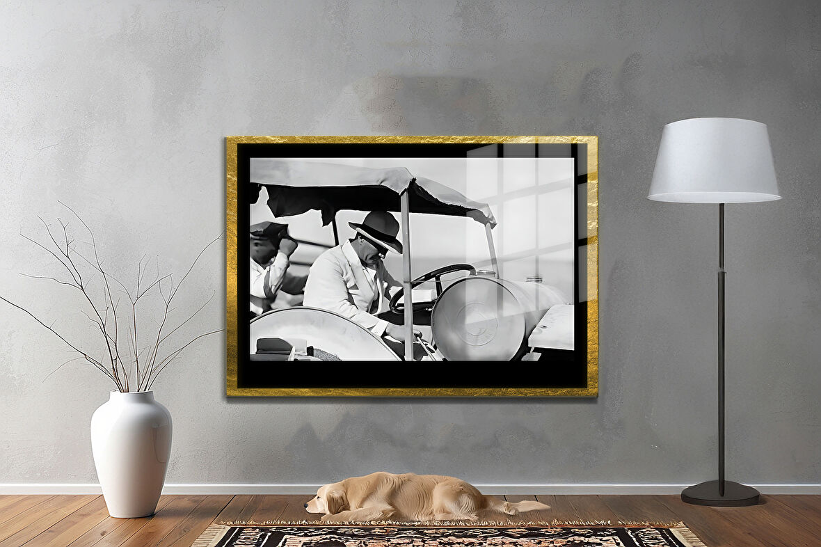 Gazi Mustafa Kemal Atatürk ÖZEL SERİ^# Miyrem  Design Cam Tablo Model: 674