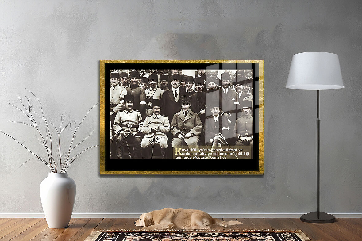 Gazi Mustafa Kemal Atatürk ÖZEL SERİ^# Miyrem  Design Cam Tablo Model: 677