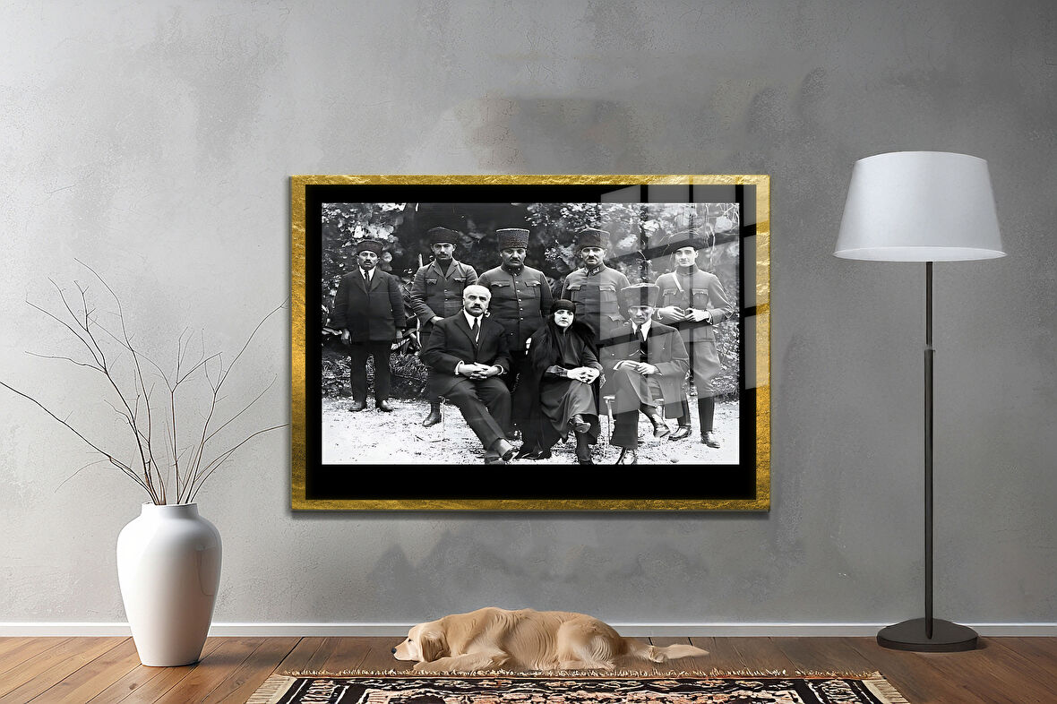 Gazi Mustafa Kemal Atatürk ÖZEL SERİ^# Miyrem  Design Cam Tablo Model: 684