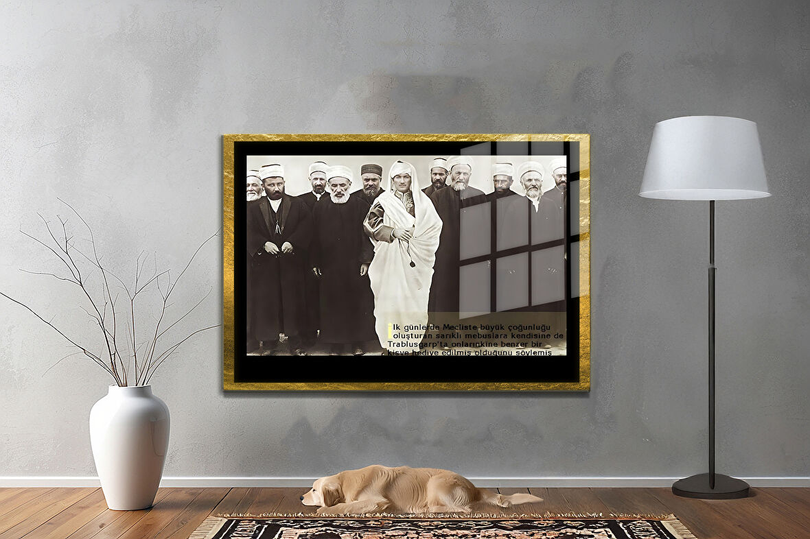 Gazi Mustafa Kemal Atatürk ÖZEL SERİ^# Miyrem  Design Cam Tablo Model: 687
