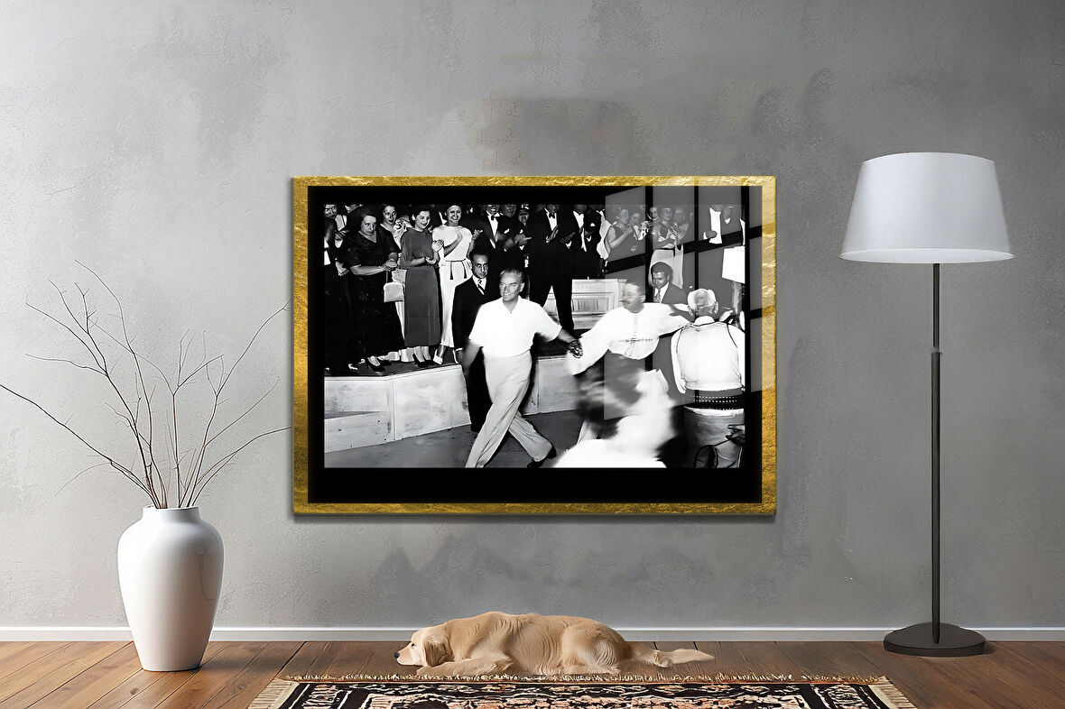 Gazi Mustafa Kemal Atatürk ÖZEL SERİ^# Miyrem  Design Cam Tablo Model: 694