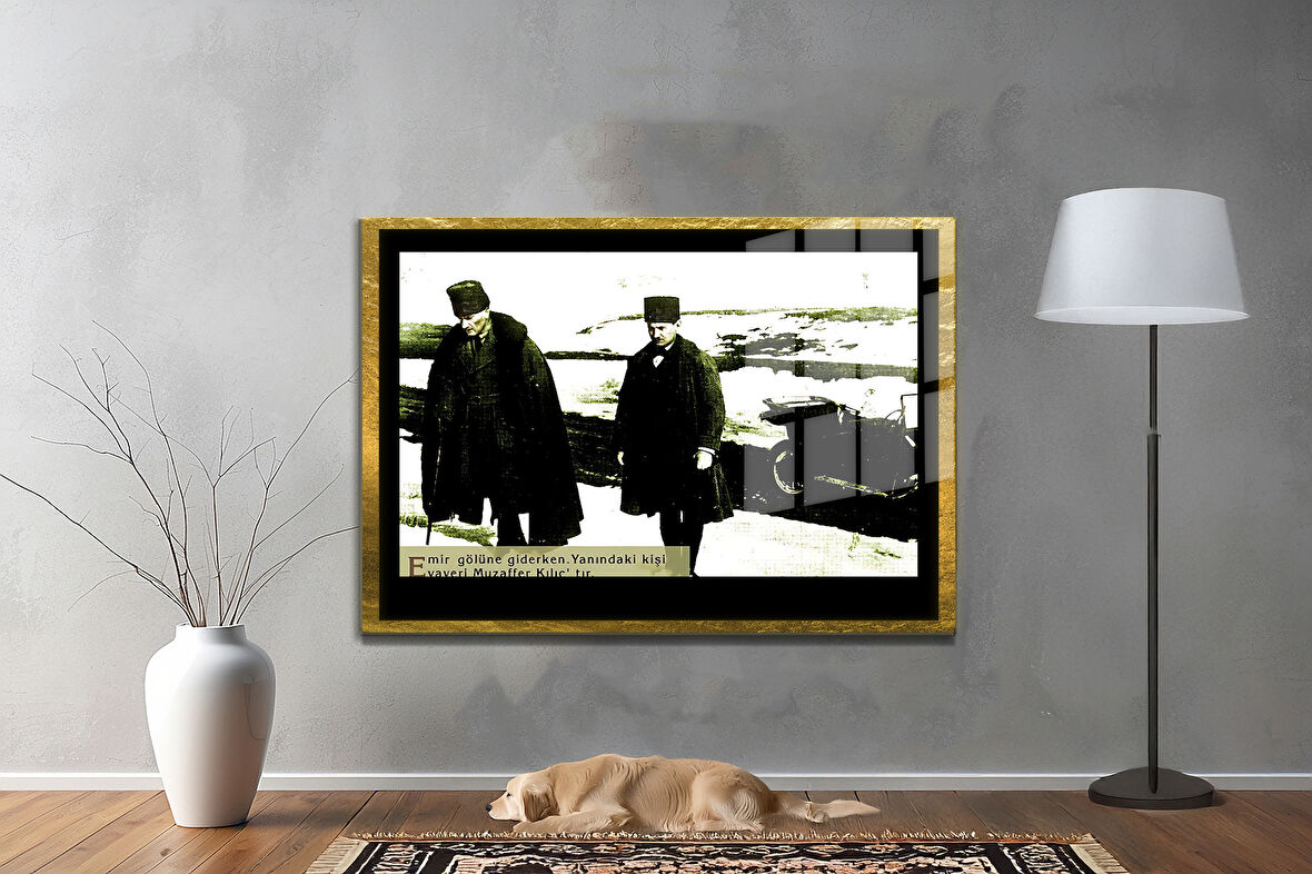 Gazi Mustafa Kemal Atatürk ÖZEL SERİ^# Miyrem  Design Cam Tablo Model: 695