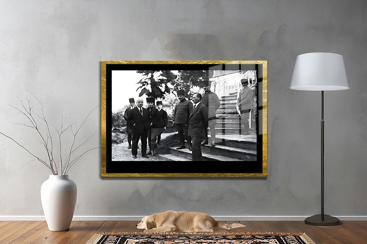 Gazi Mustafa Kemal Atatürk ÖZEL SERİ^# Miyrem  Design Cam Tablo Model: 696