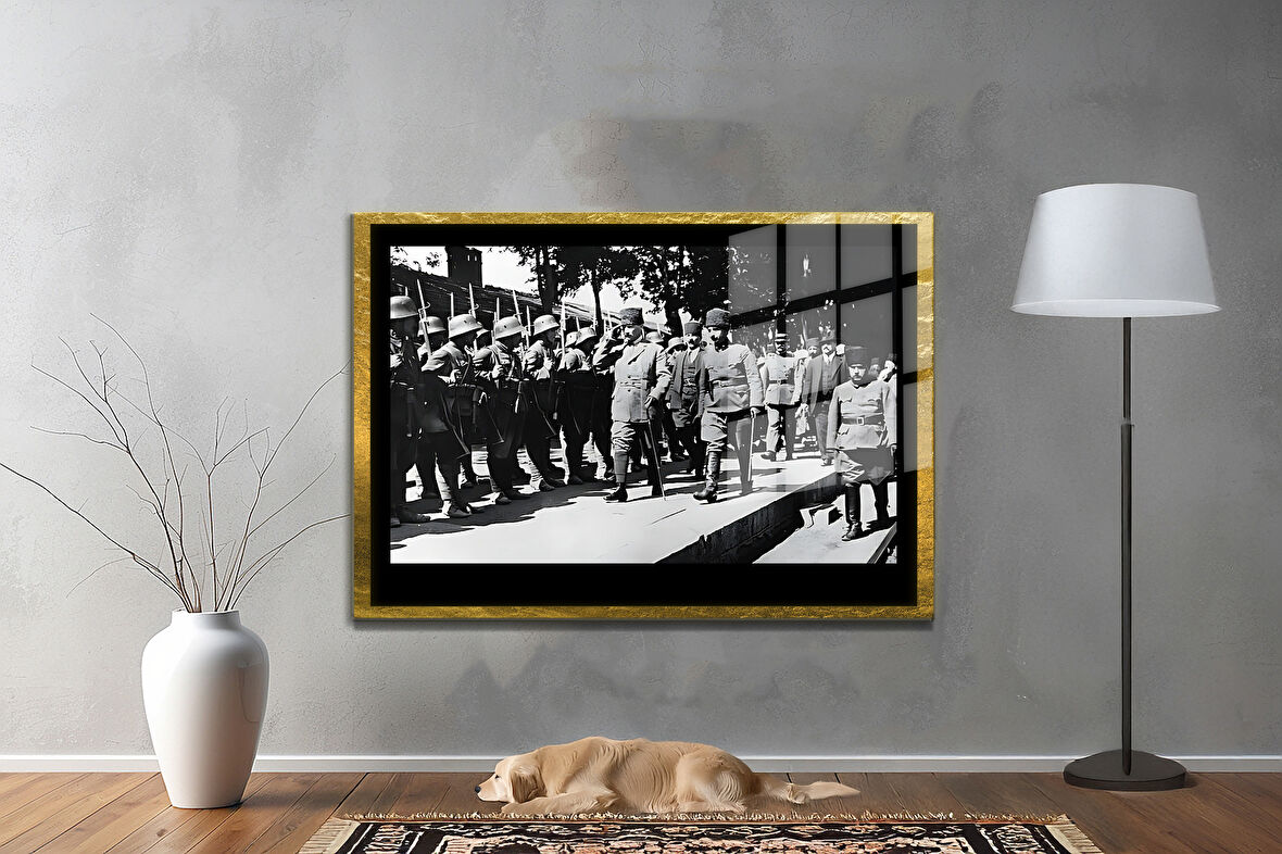 Gazi Mustafa Kemal Atatürk ÖZEL SERİ^# Miyrem  Design Cam Tablo Model: 698