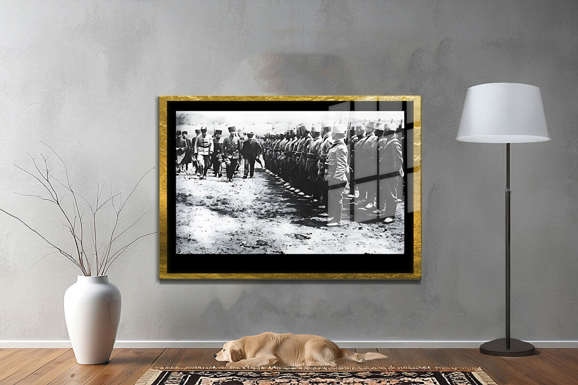 Gazi Mustafa Kemal Atatürk ÖZEL SERİ^# Miyrem  Design Cam Tablo Model: 700