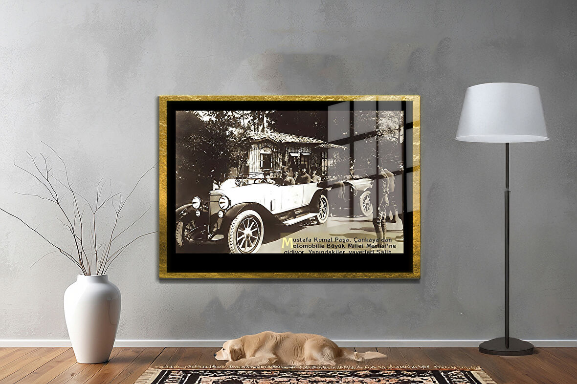 Gazi Mustafa Kemal Atatürk ÖZEL SERİ^# Miyrem  Design Cam Tablo Model: 701