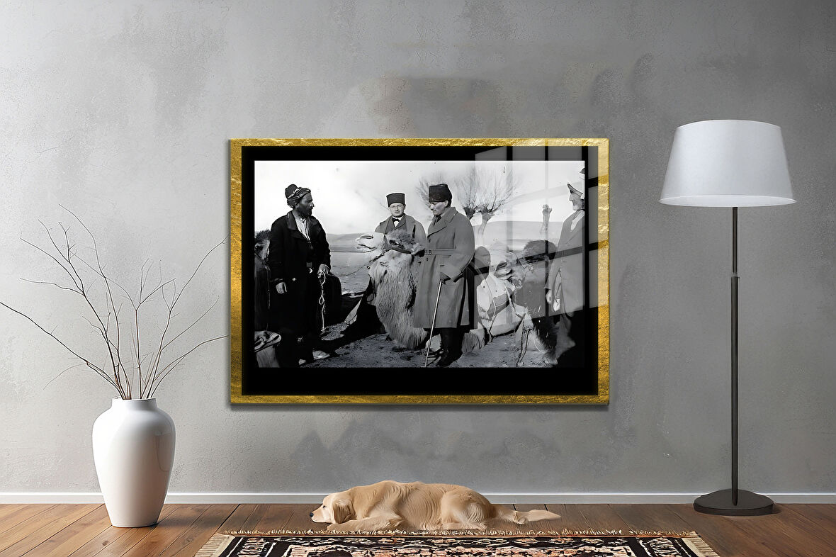 Gazi Mustafa Kemal Atatürk ÖZEL SERİ^# Miyrem  Design Cam Tablo Model: 702