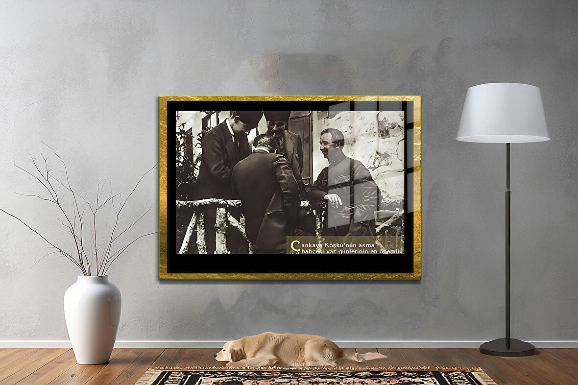 Gazi Mustafa Kemal Atatürk ÖZEL SERİ^# Miyrem  Design Cam Tablo Model: 703