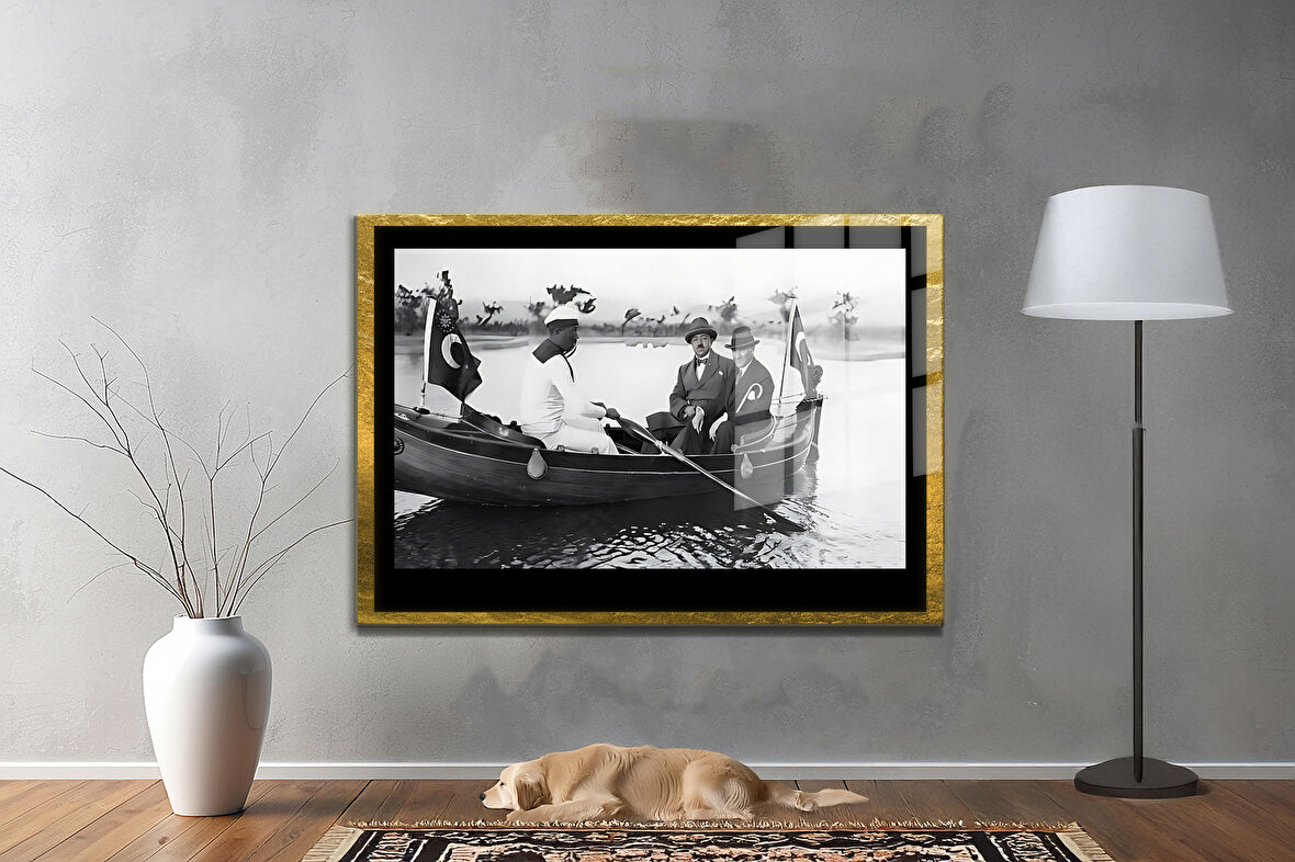 Gazi Mustafa Kemal Atatürk ÖZEL SERİ^# Miyrem  Design Cam Tablo Model: 708