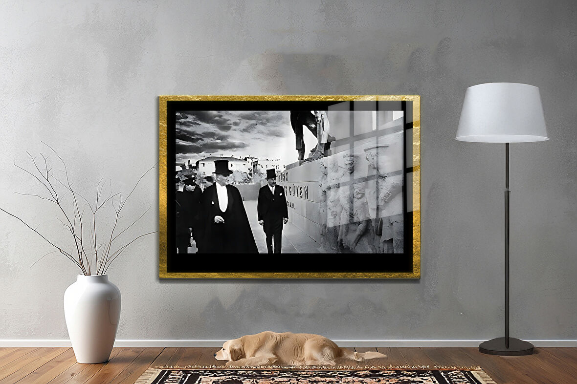 Gazi Mustafa Kemal Atatürk ÖZEL SERİ^# Miyrem  Design Cam Tablo Model: 710