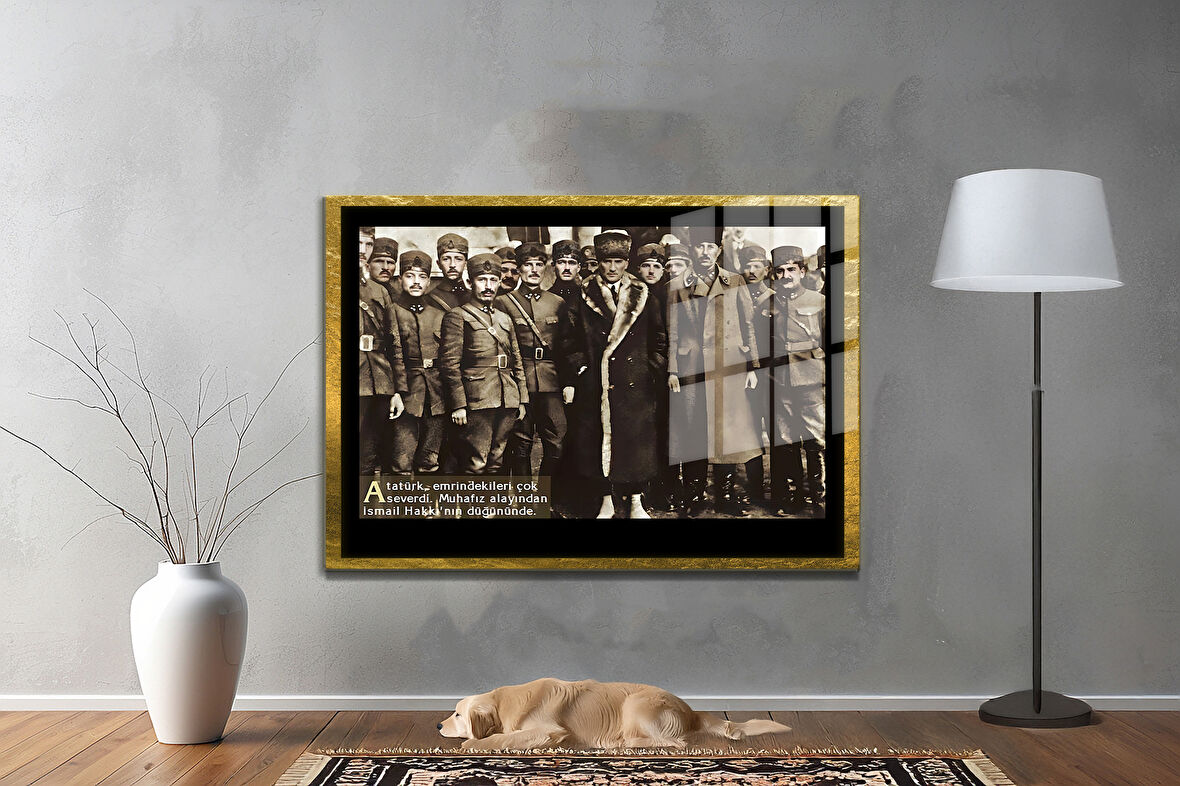 Gazi Mustafa Kemal Atatürk ÖZEL SERİ^# Miyrem  Design Cam Tablo Model: 711