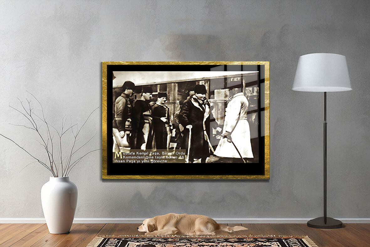 Gazi Mustafa Kemal Atatürk ÖZEL SERİ^# Miyrem  Design Cam Tablo Model: 715