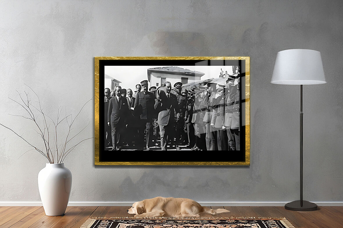 Gazi Mustafa Kemal Atatürk ÖZEL SERİ^# Miyrem  Design Cam Tablo Model: 718