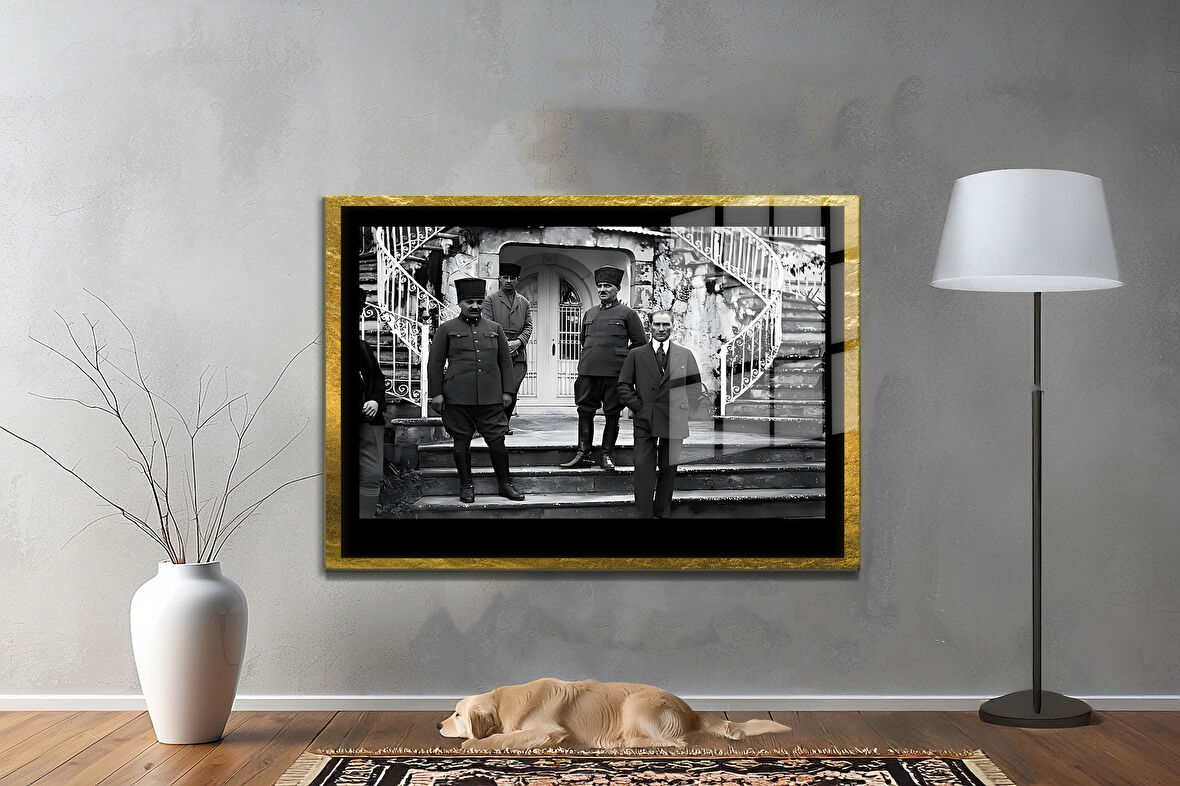 Gazi Mustafa Kemal Atatürk ÖZEL SERİ^# Miyrem  Design Cam Tablo Model: 720