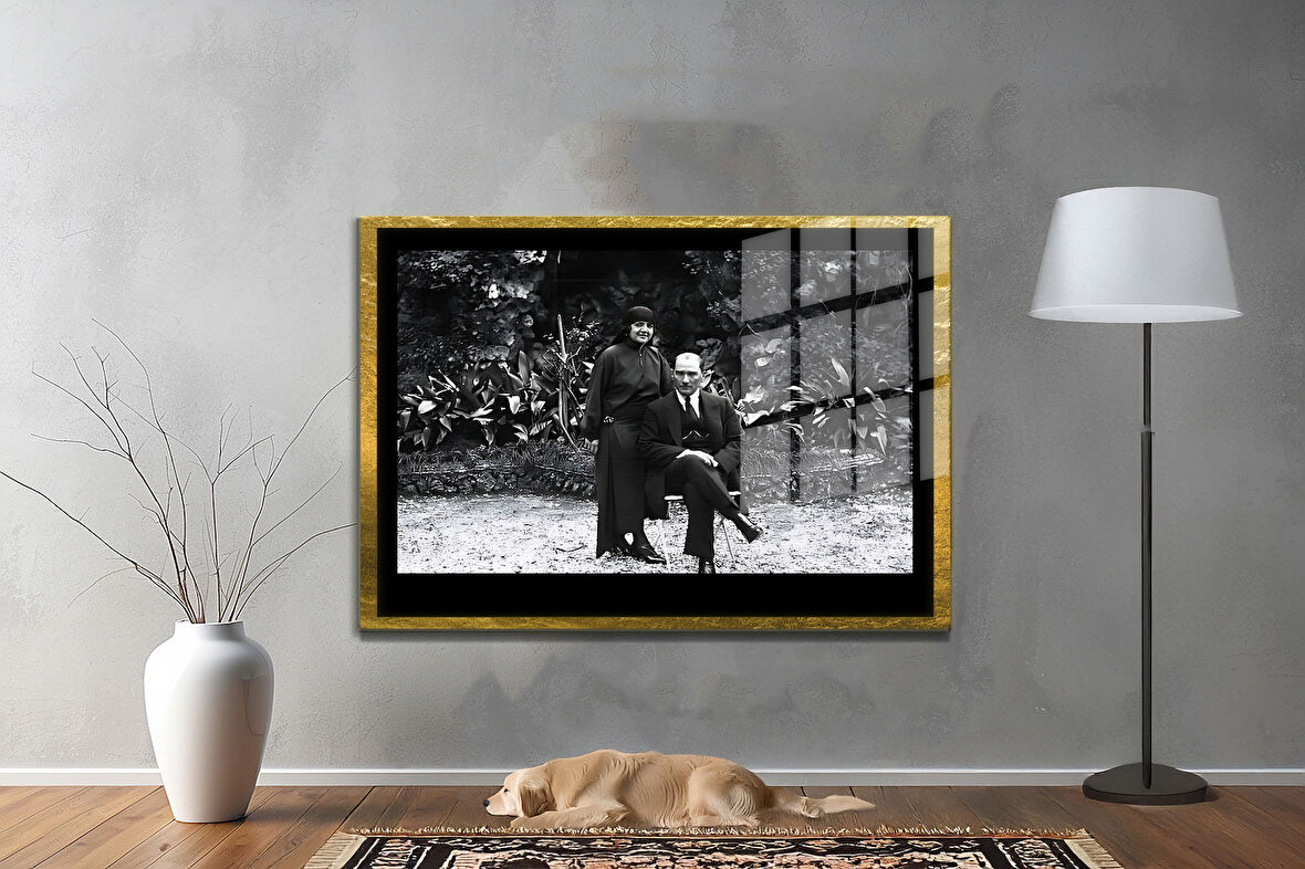 Gazi Mustafa Kemal Atatürk ÖZEL SERİ^# Miyrem  Design Cam Tablo Model: 728