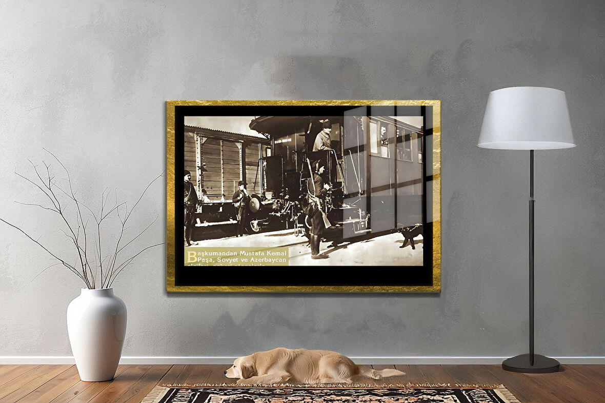 Gazi Mustafa Kemal Atatürk ÖZEL SERİ^# Miyrem  Design Cam Tablo Model: 731