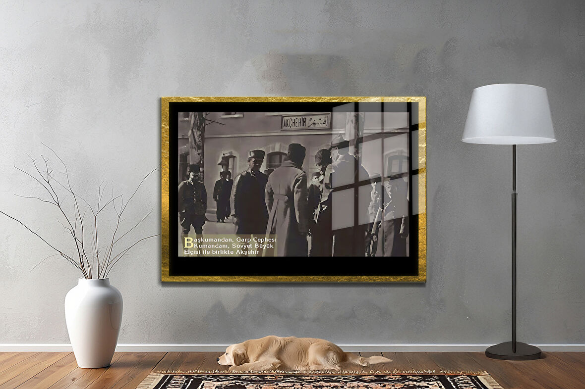 Gazi Mustafa Kemal Atatürk ÖZEL SERİ^# Miyrem  Design Cam Tablo Model: 733