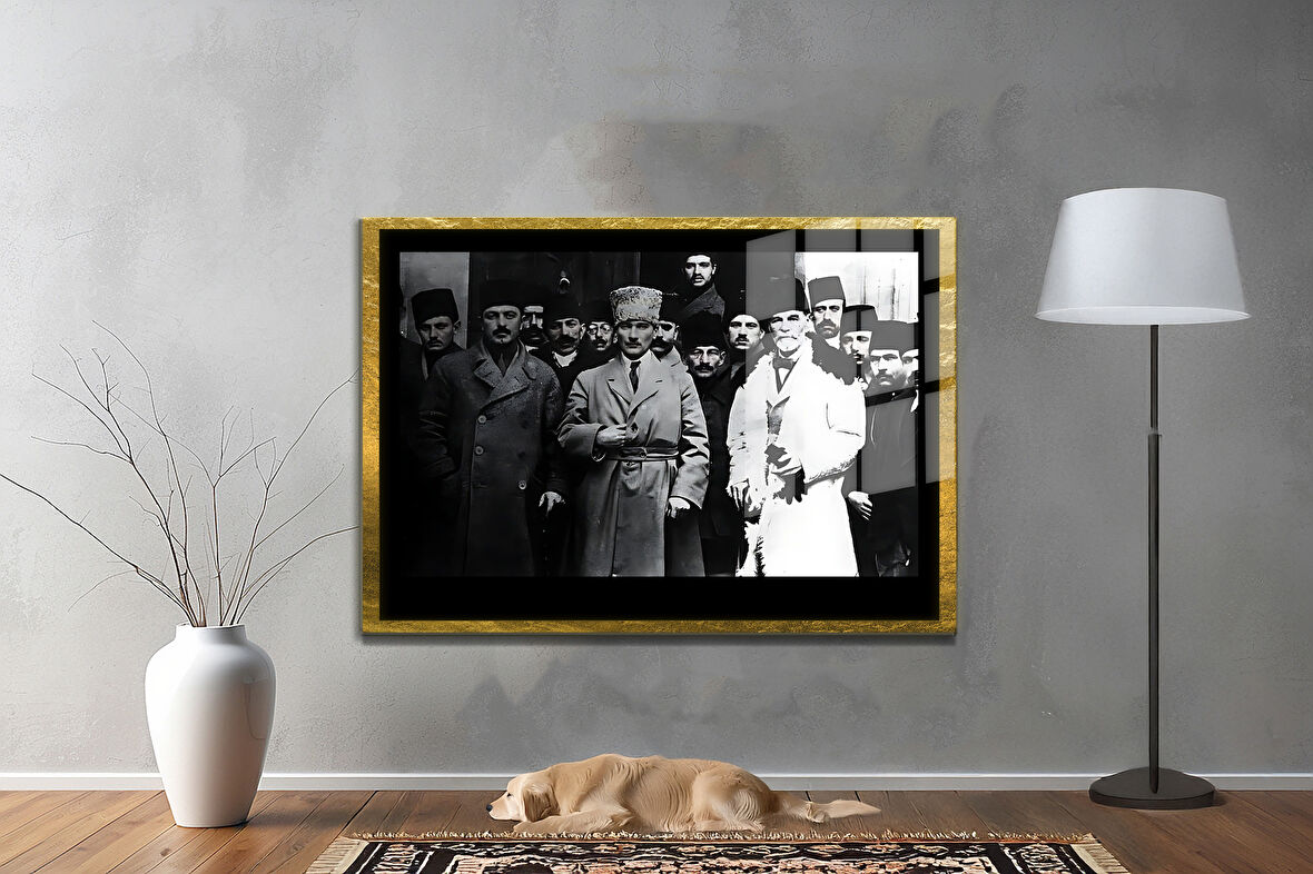 Gazi Mustafa Kemal Atatürk ÖZEL SERİ^# Miyrem  Design Cam Tablo Model: 740