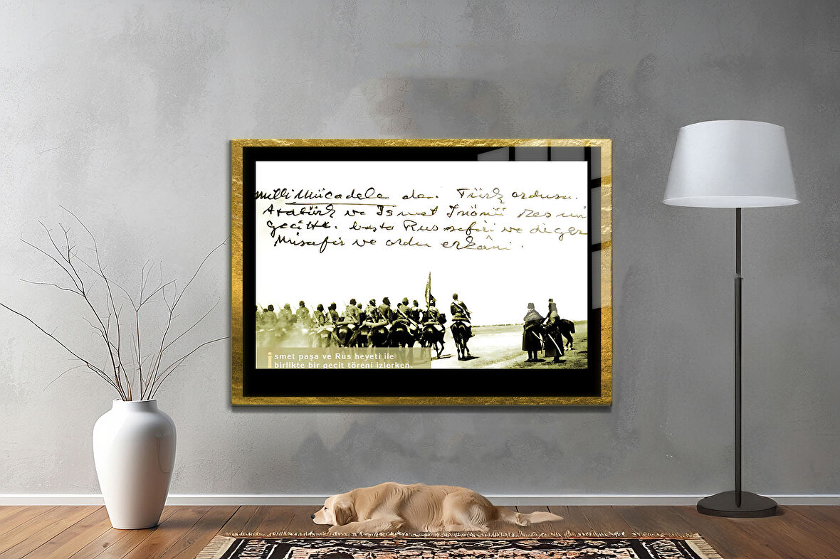 Gazi Mustafa Kemal Atatürk ÖZEL SERİ^# Miyrem  Design Cam Tablo Model: 741