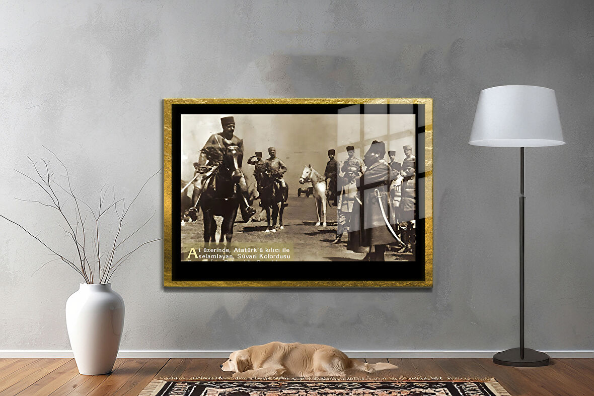 Gazi Mustafa Kemal Atatürk ÖZEL SERİ^# Miyrem  Design Cam Tablo Model: 743