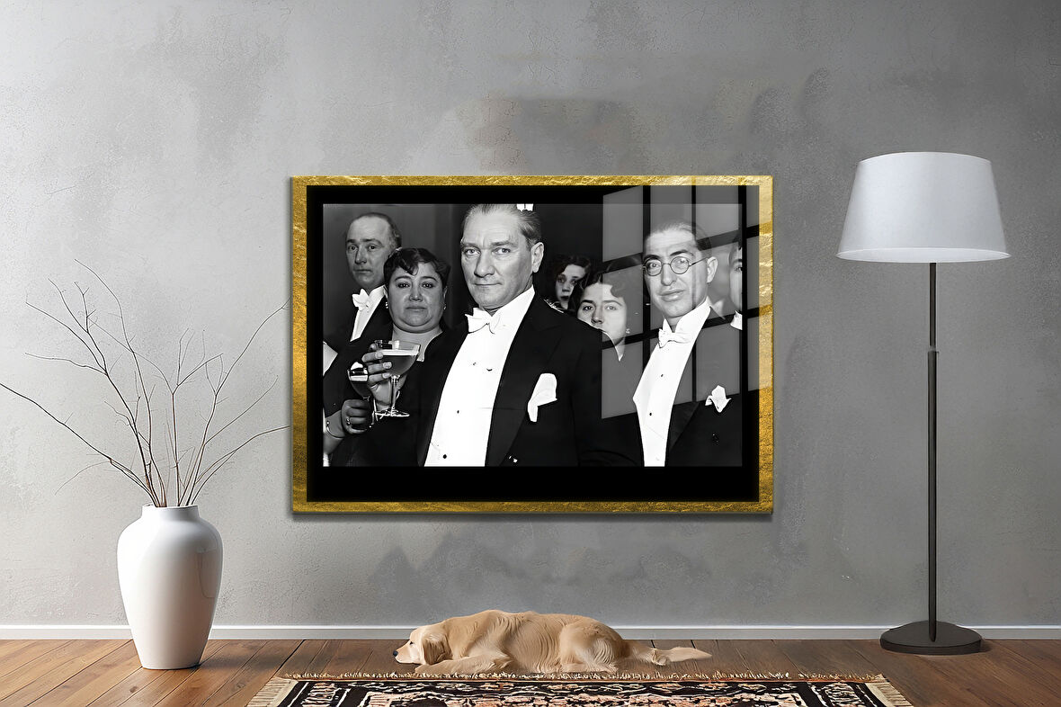 Gazi Mustafa Kemal Atatürk ÖZEL SERİ^# Miyrem  Design Cam Tablo Model: 746