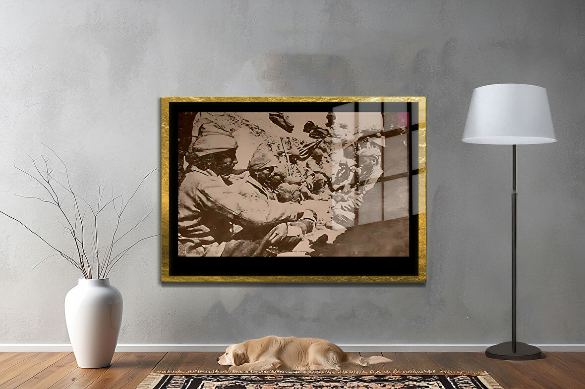 Gazi Mustafa Kemal Atatürk ÖZEL SERİ^# Miyrem  Design Cam Tablo Model: 747