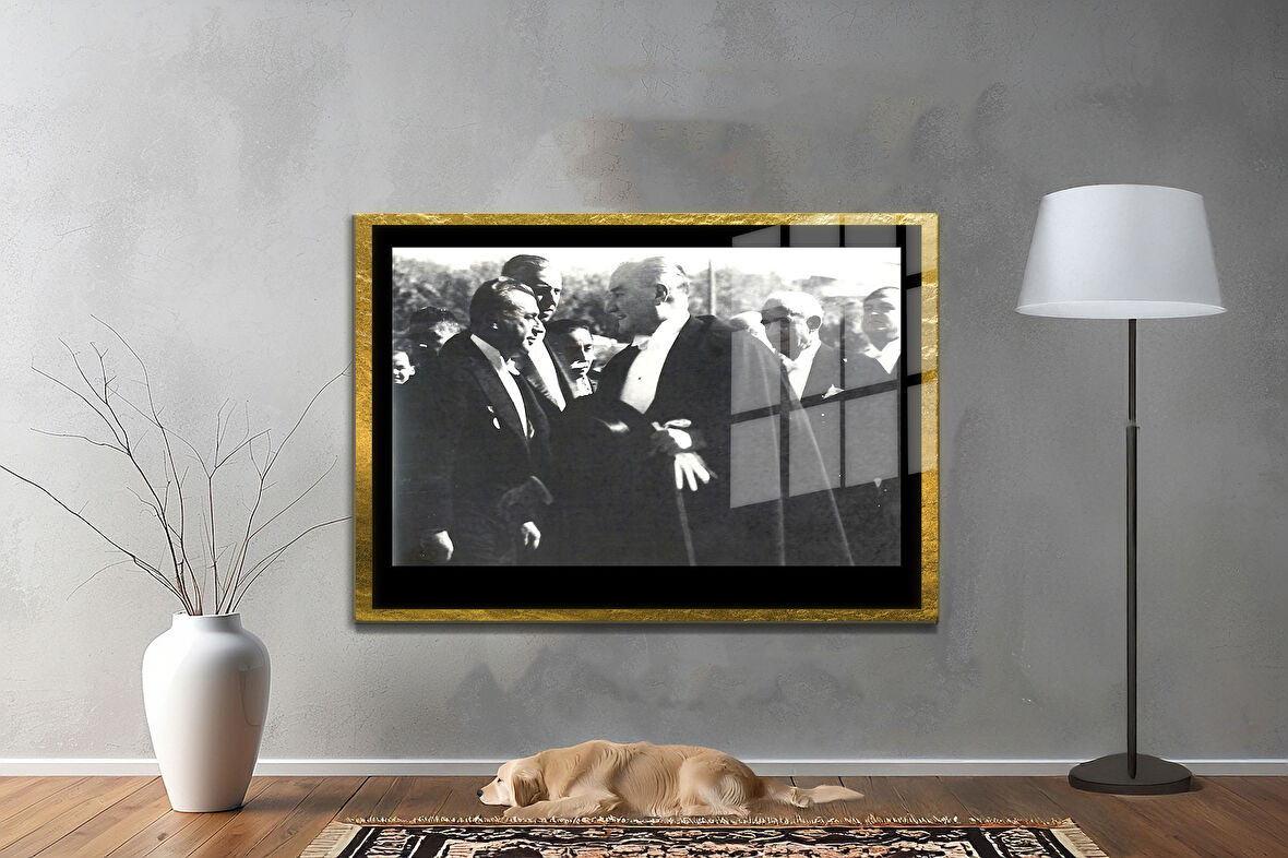 Gazi Mustafa Kemal Atatürk ÖZEL SERİ^# Miyrem  Design Cam Tablo Model: 750