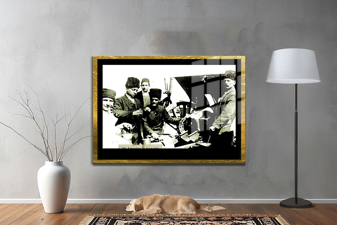 Gazi Mustafa Kemal Atatürk ÖZEL SERİ^# Miyrem  Design Cam Tablo Model: 751