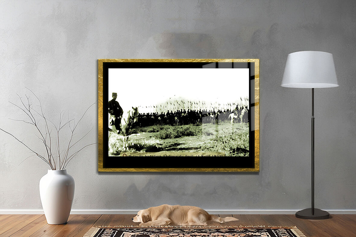 Gazi Mustafa Kemal Atatürk ÖZEL SERİ^# Miyrem  Design Cam Tablo Model: 757