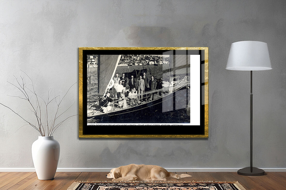 Gazi Mustafa Kemal Atatürk ÖZEL SERİ^# Miyrem  Design Cam Tablo Model: 758