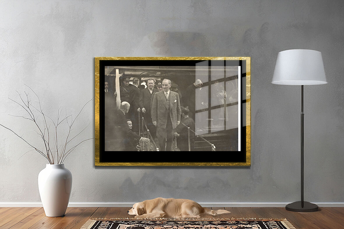 Gazi Mustafa Kemal Atatürk ÖZEL SERİ^# Miyrem  Design Cam Tablo Model: 762