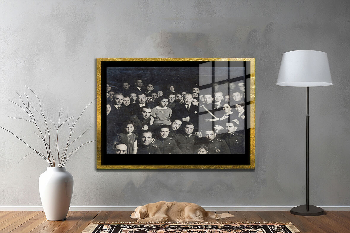 Gazi Mustafa Kemal Atatürk ÖZEL SERİ^# Miyrem  Design Cam Tablo Model: 763