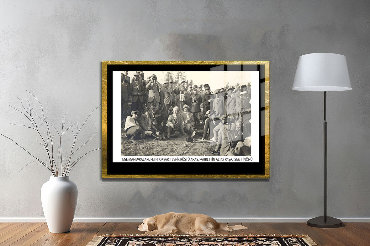 Gazi Mustafa Kemal Atatürk ÖZEL SERİ^# Miyrem  Design Cam Tablo Model: 770