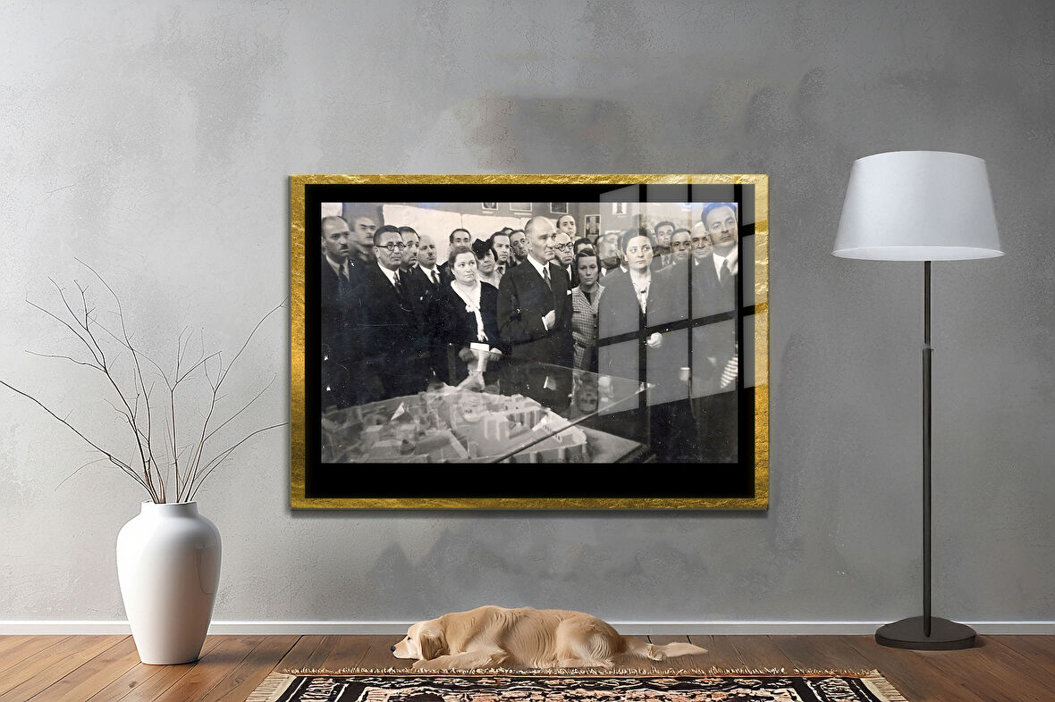 Gazi Mustafa Kemal Atatürk ÖZEL SERİ^# Miyrem  Design Cam Tablo Model: 773