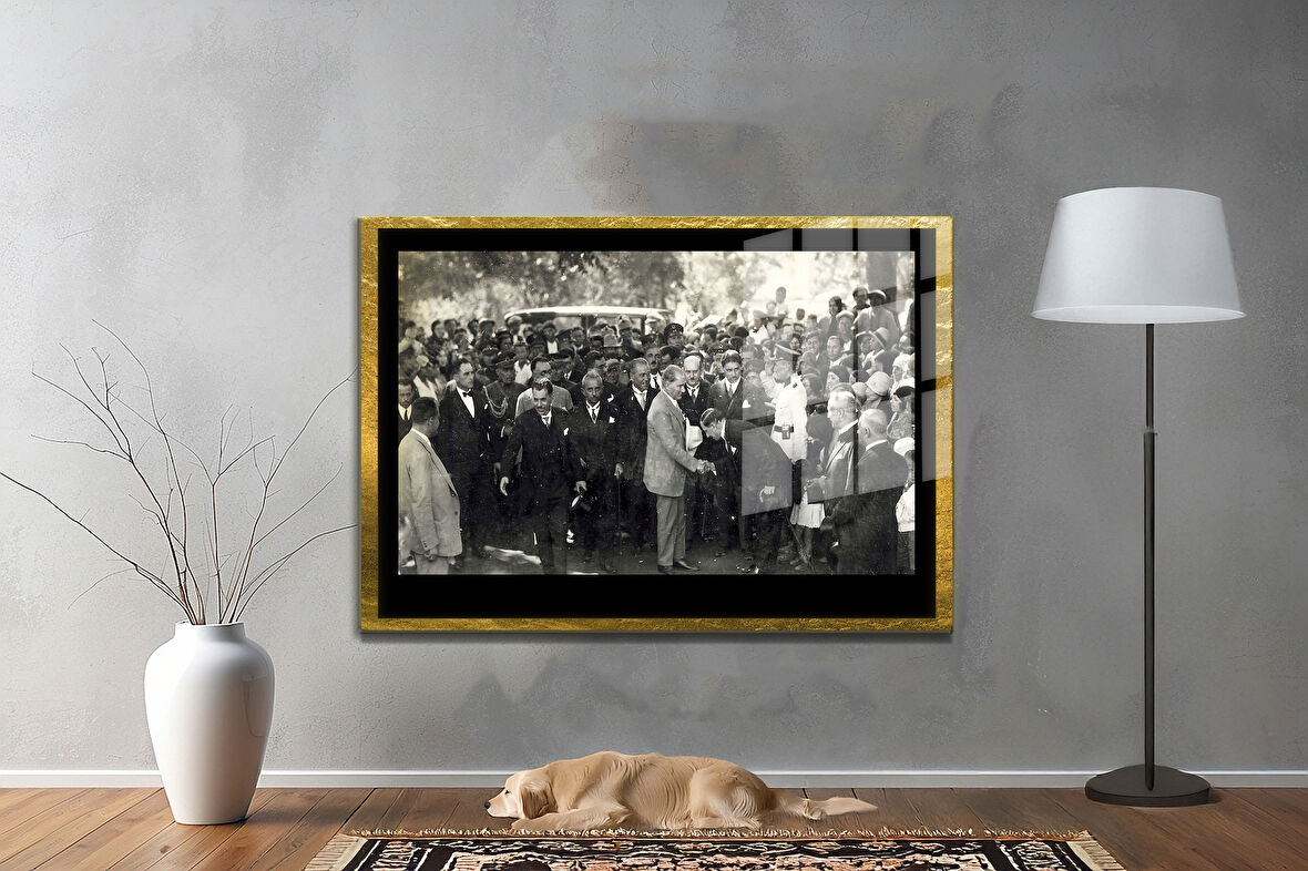 Gazi Mustafa Kemal Atatürk ÖZEL SERİ^# Miyrem  Design Cam Tablo Model: 777