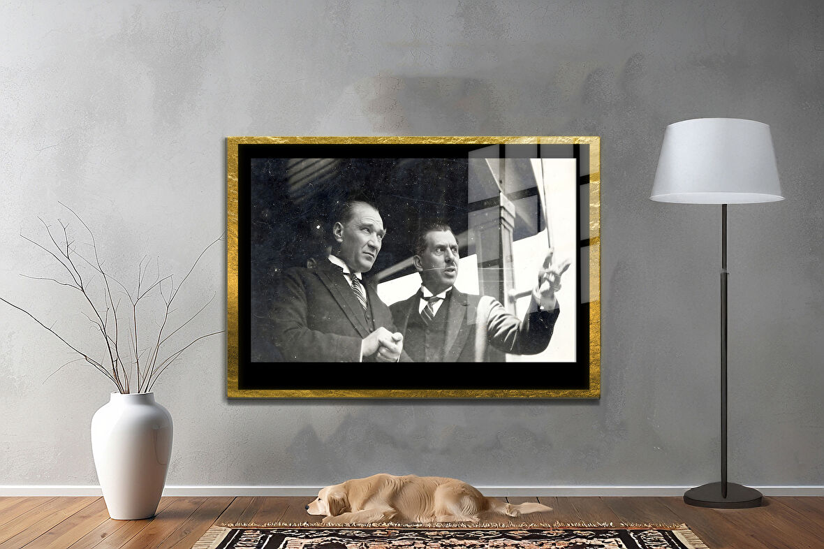 Gazi Mustafa Kemal Atatürk ÖZEL SERİ^# Miyrem  Design Cam Tablo Model: 778